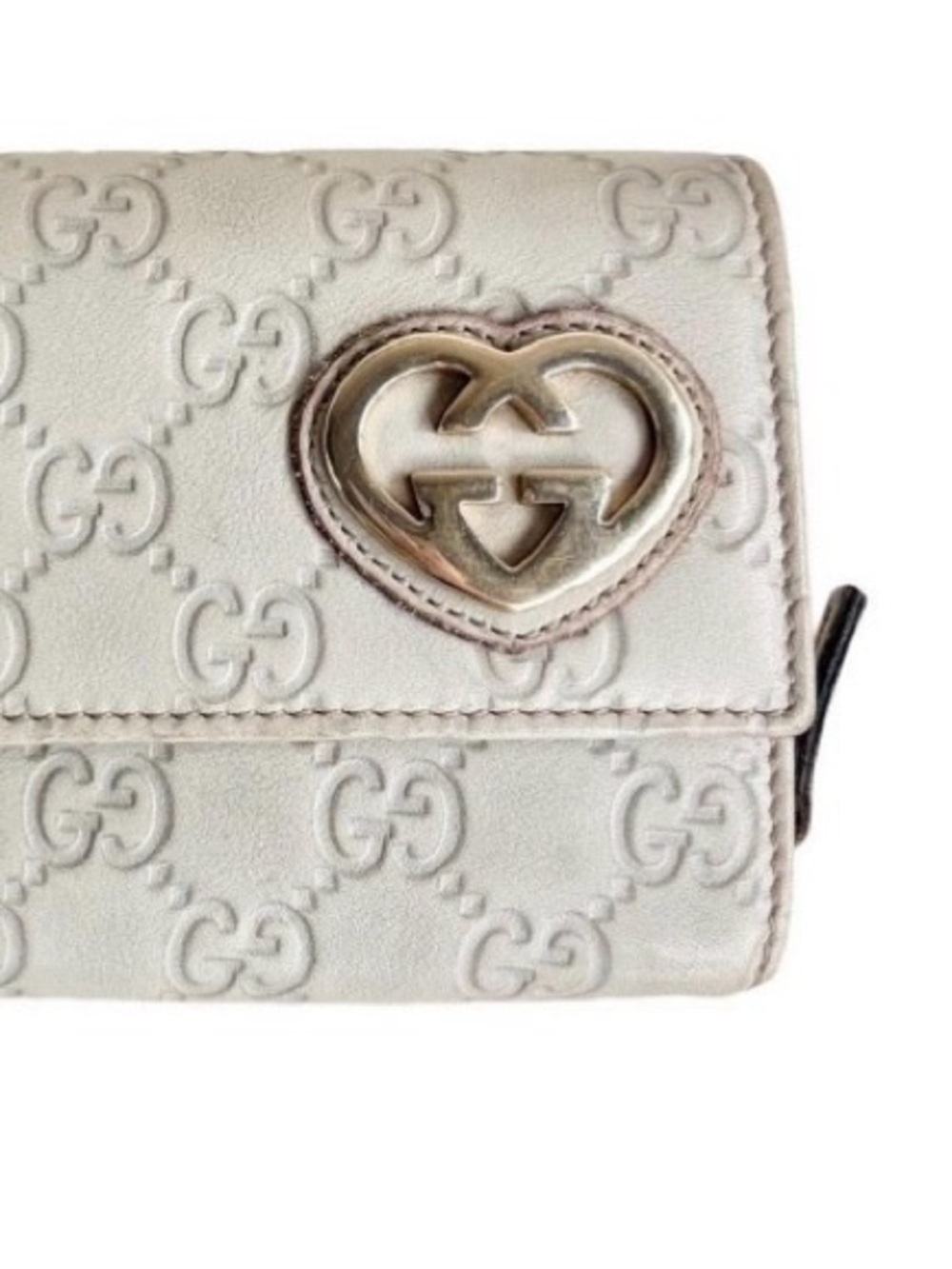 Gucci Guccima ivory Leather Wallet ❤️